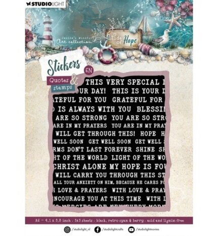 Studio Light Tide of Hope Stickers Stamps & Quotes (JMA-TH-STIC71)