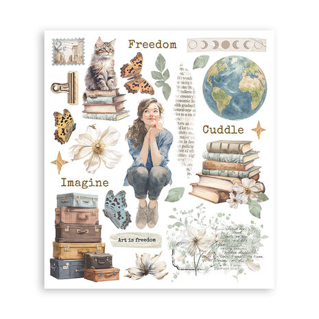 Stamperia Secret Diary 8x8 Inch Rub-On Assortment (DFLRBXG02)