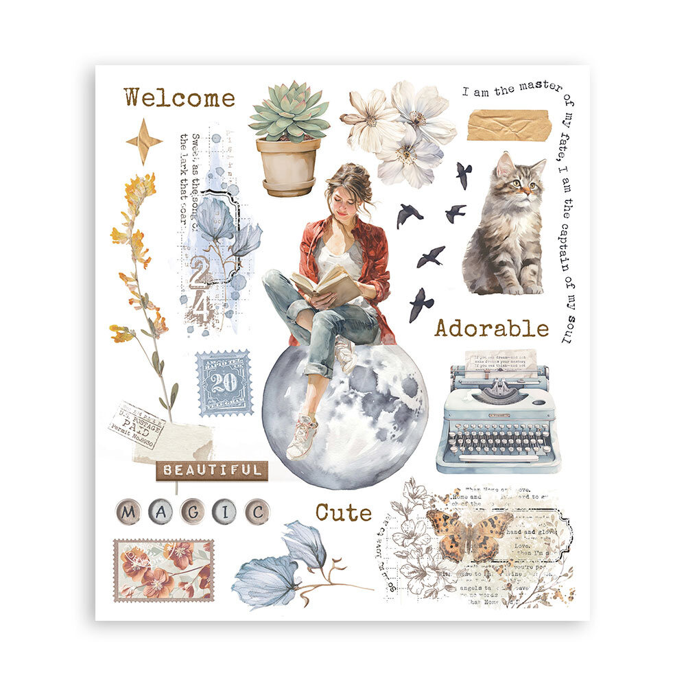 Stamperia Secret Diary 8x8 Inch Rub-On Assortment (DFLRBXG02)