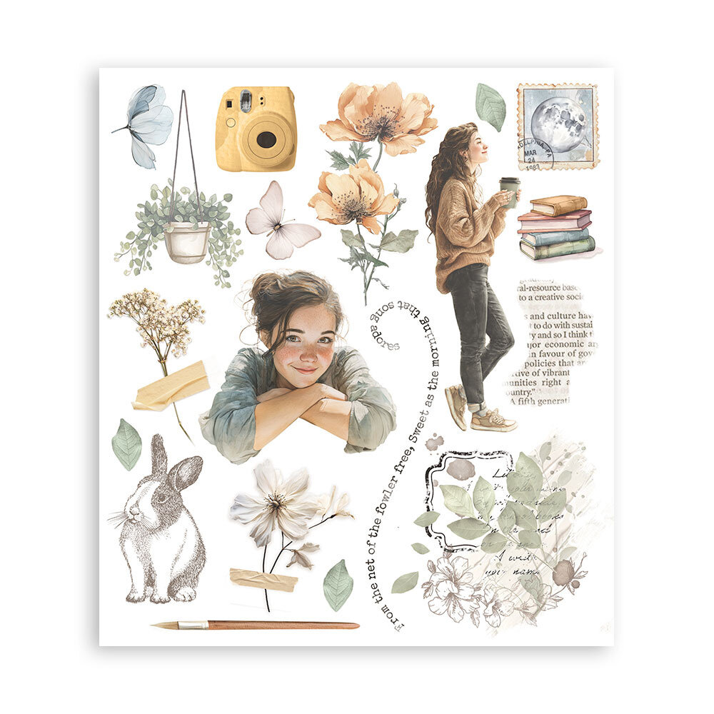 Stamperia Secret Diary 8x8 Inch Rub-On Assortment (DFLRBXG02)