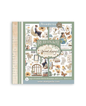 Stamperia Secret Diary 6x6 Inch Rub-On Assortment (DFLRBX09)