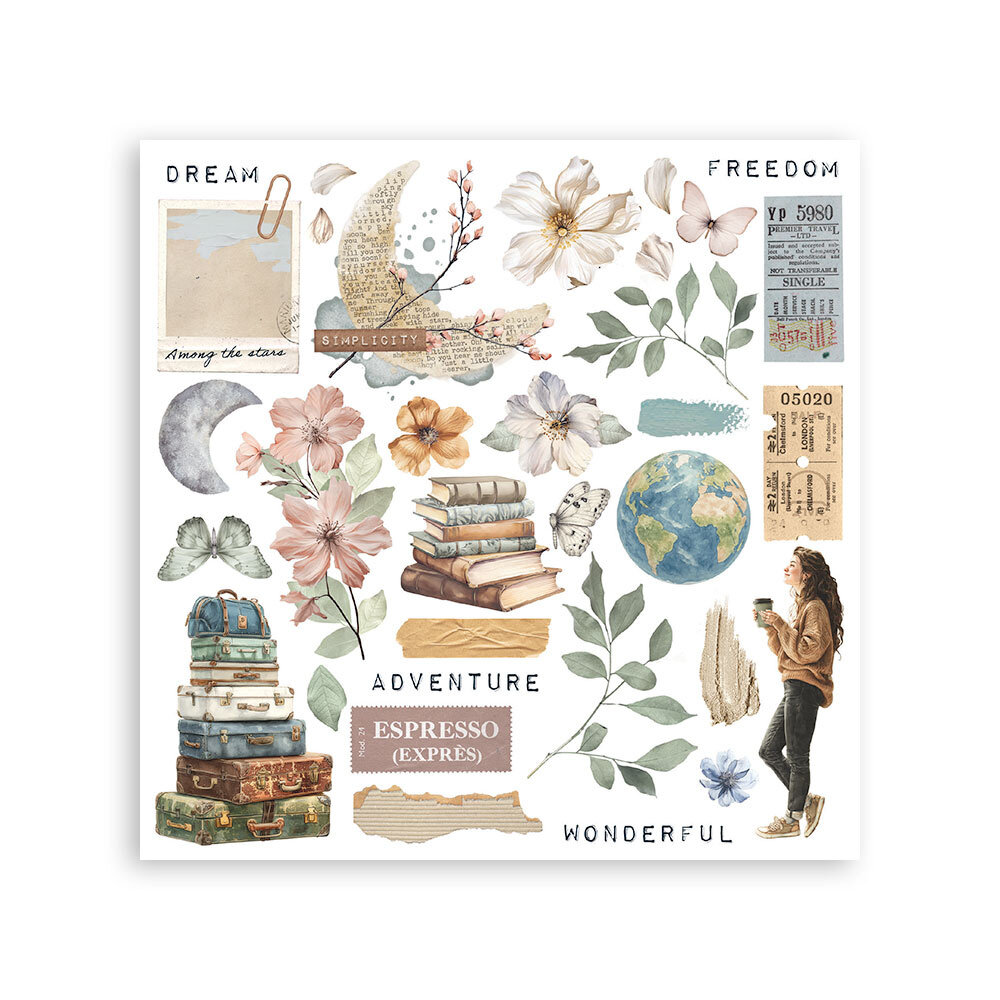 Stamperia Secret Diary 6x6 Inch Rub-On Assortment (DFLRBX09)