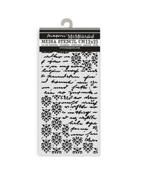 Stamperia Secret Diary Thick Stencil 12x25cm Seal and Writings (KSTDL148)