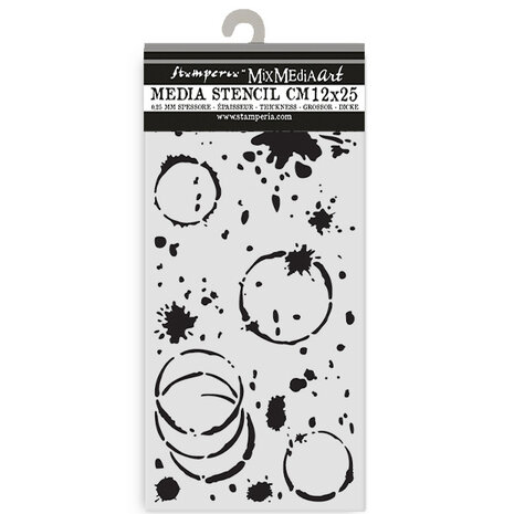 Stamperia Secret Diary Thick Stencil 12x25cm Ink Splatter (KSTDL149)