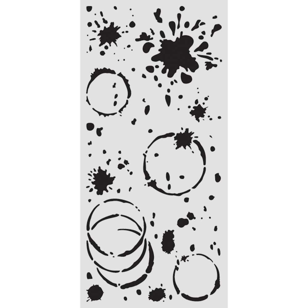 Stamperia Secret Diary Thick Stencil 12x25cm Ink Splatter (KSTDL149)