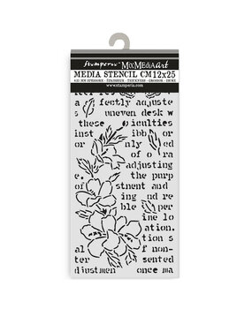 Stamperia Secret Diary Thick Stencil 12x25cm Butterfly and Flower (KSTDL151)