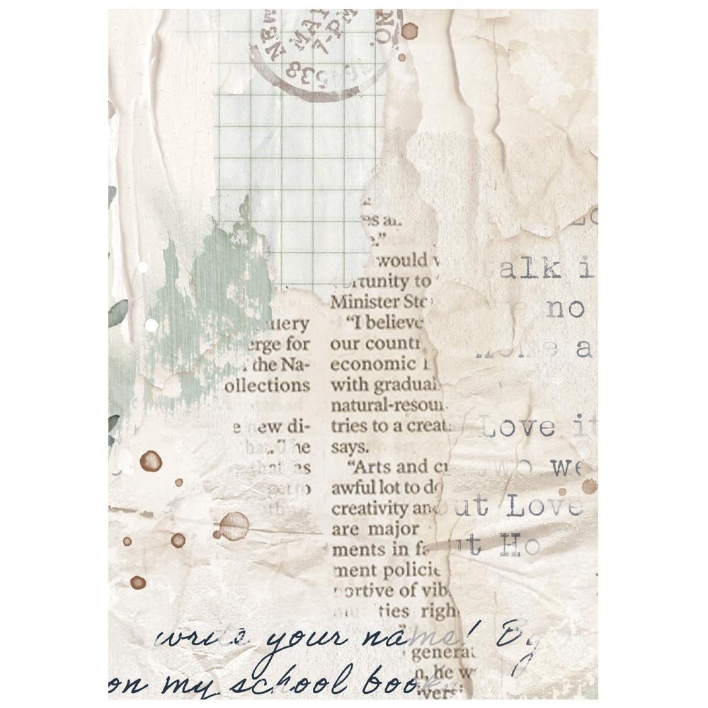 Stamperia Secret Diary A6 Rice Paper Backgrounds (DFSAK6051)