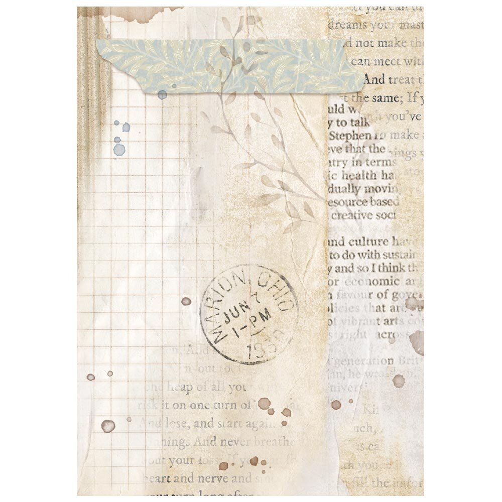 Stamperia Secret Diary A6 Rice Paper Backgrounds (DFSAK6051)