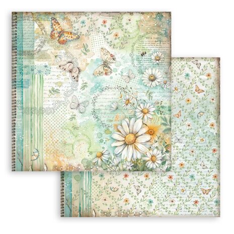 Stamperia Daisy Art 12x12 Inch Paper Pack (SBBL182)