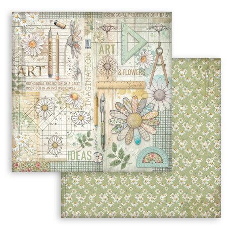 Stamperia Daisy Art 8x8 Inch Paper Pack (SBBS138)