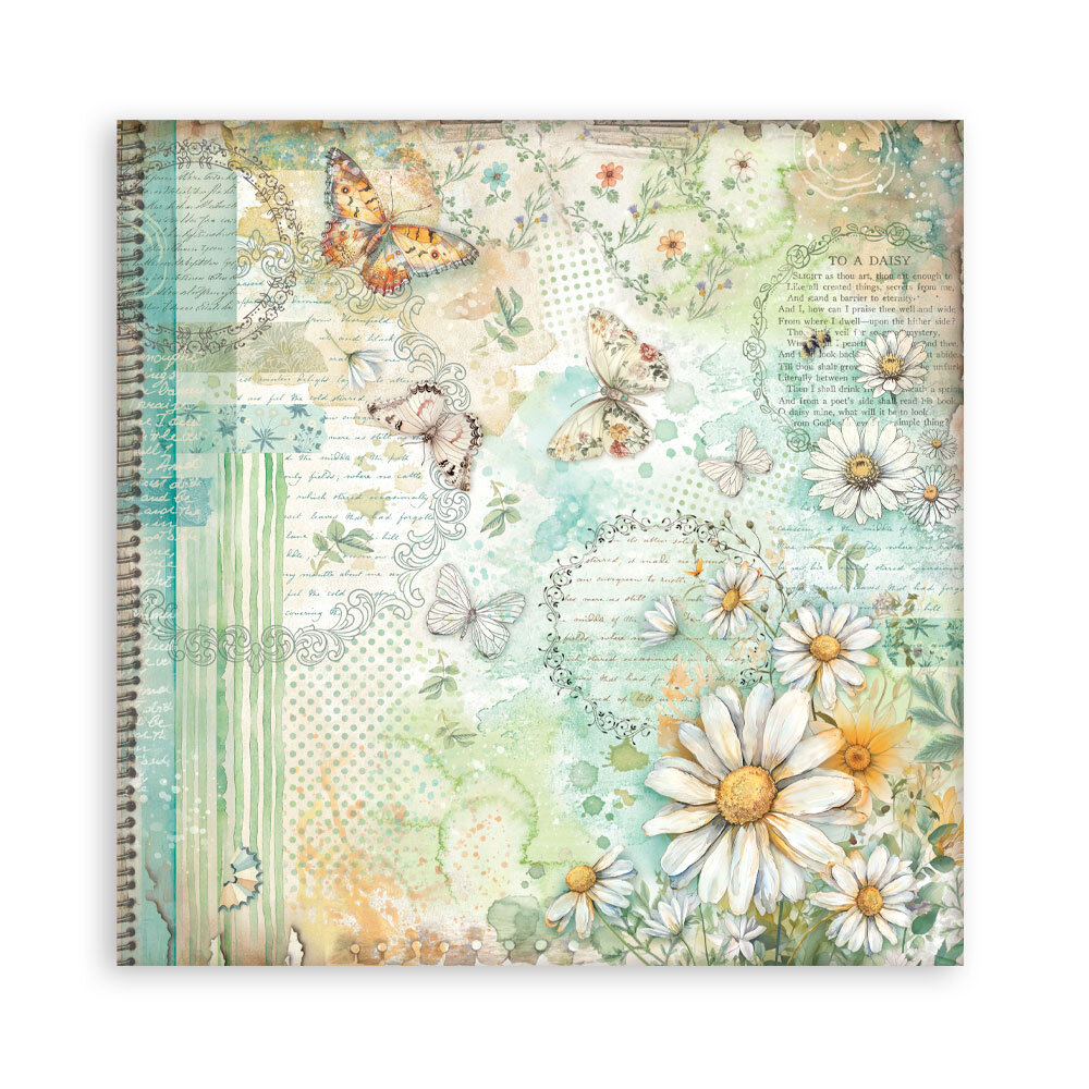 Stamperia Daisy Art 12x12 Inch Single Face Paper Pack (SBBXLB34)