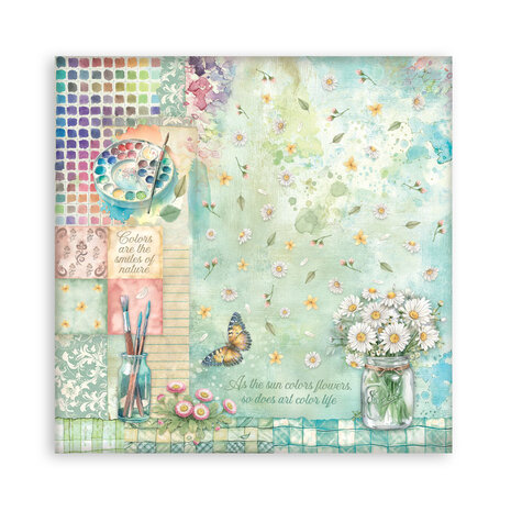 Stamperia Daisy Art 8x8 Inch Single Face Paper Pack (SBBSXB22)