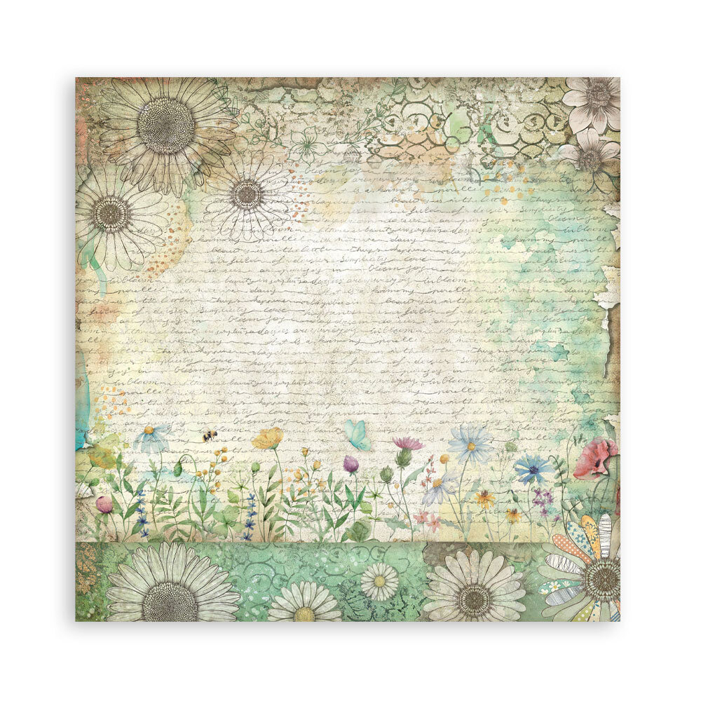 Stamperia Daisy Art 8x8 Inch Single Face Paper Pack (SBBSXB22)