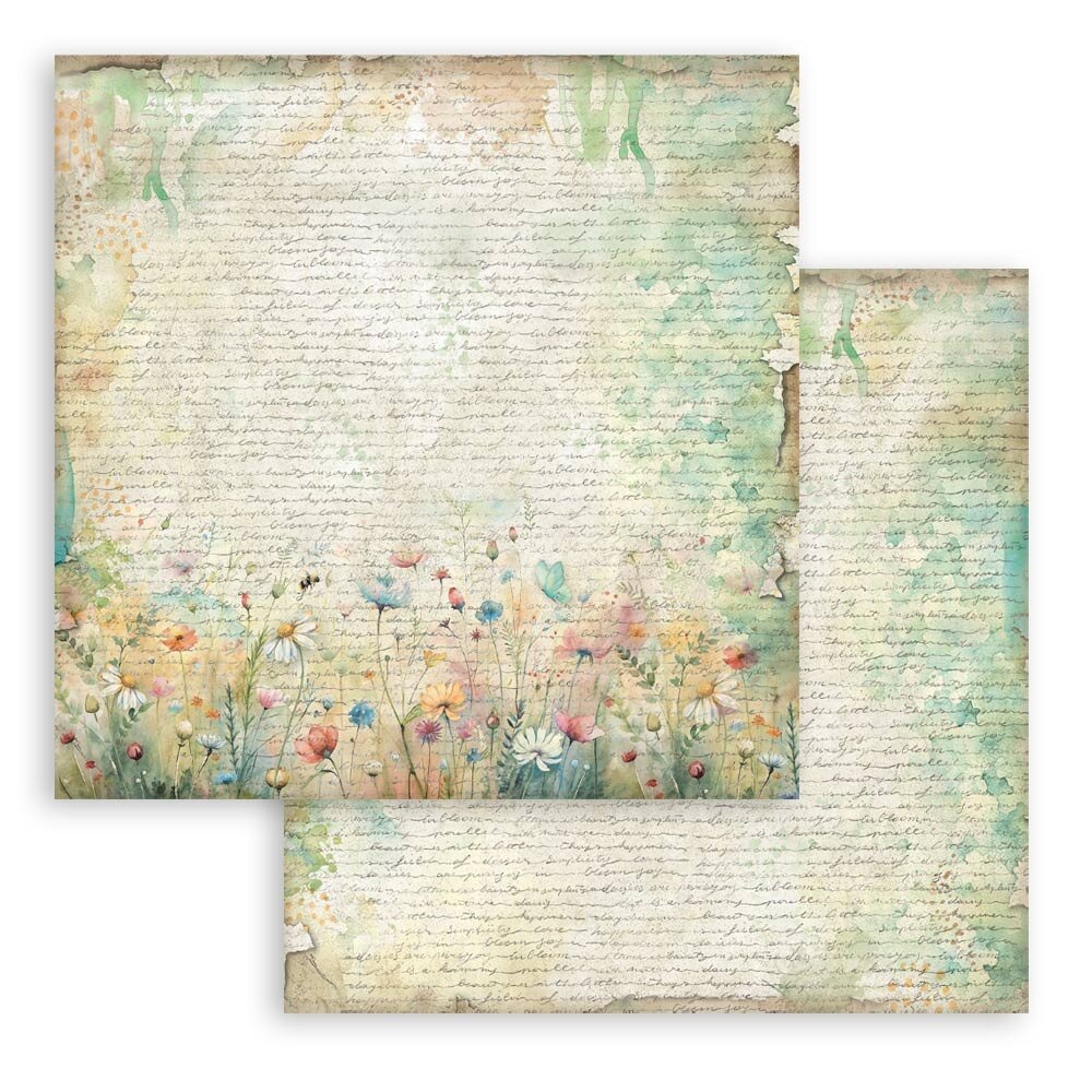 Stamperia Daisy Art Maxi Background 12x12 Inch Paper Pack (SBBL183)