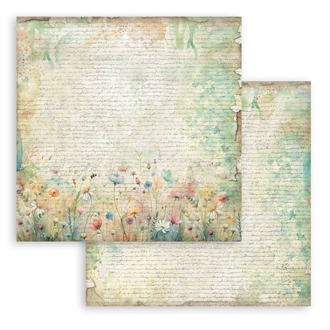 Stamperia Daisy Art Backgrounds 8x8 Inch Paper Pack (SBBS139)