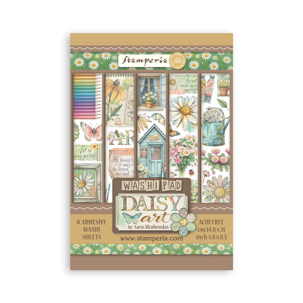 Stamperia Daisy Art A5 Washi Pad (SBW30)