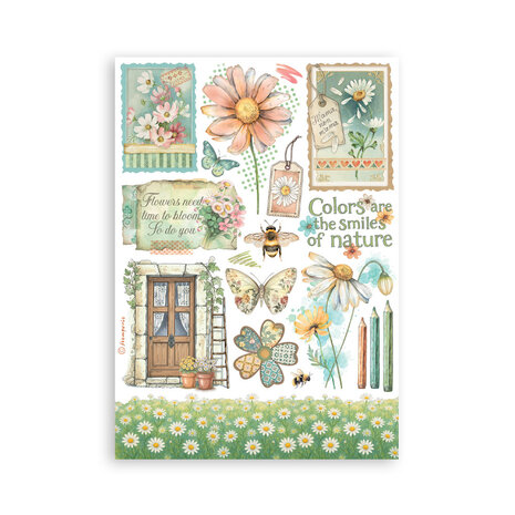 Stamperia Daisy Art A5 Washi Pad (SBW30)