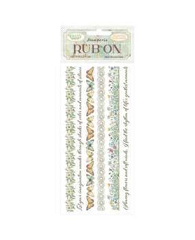 Stamperia Daisy Art Rub-On 4x8,5 Inch Stripes (DFLRB225)