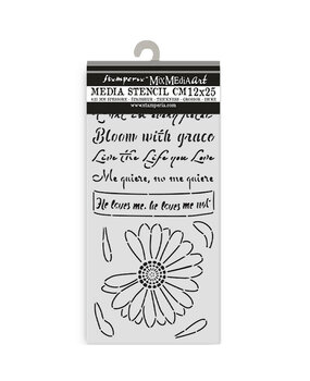 Stamperia Daisy Art Thick Stencil 12x25cm He Loves me, He loves me Not (KSTDL147)