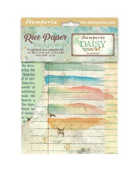Stamperia Daisy Art A6 Rice Paper Backgrounds (DFSAK6050)