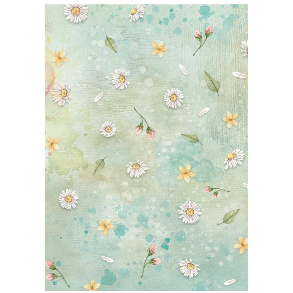 Stamperia Daisy Art A6 Rice Paper Backgrounds (DFSAK6050)