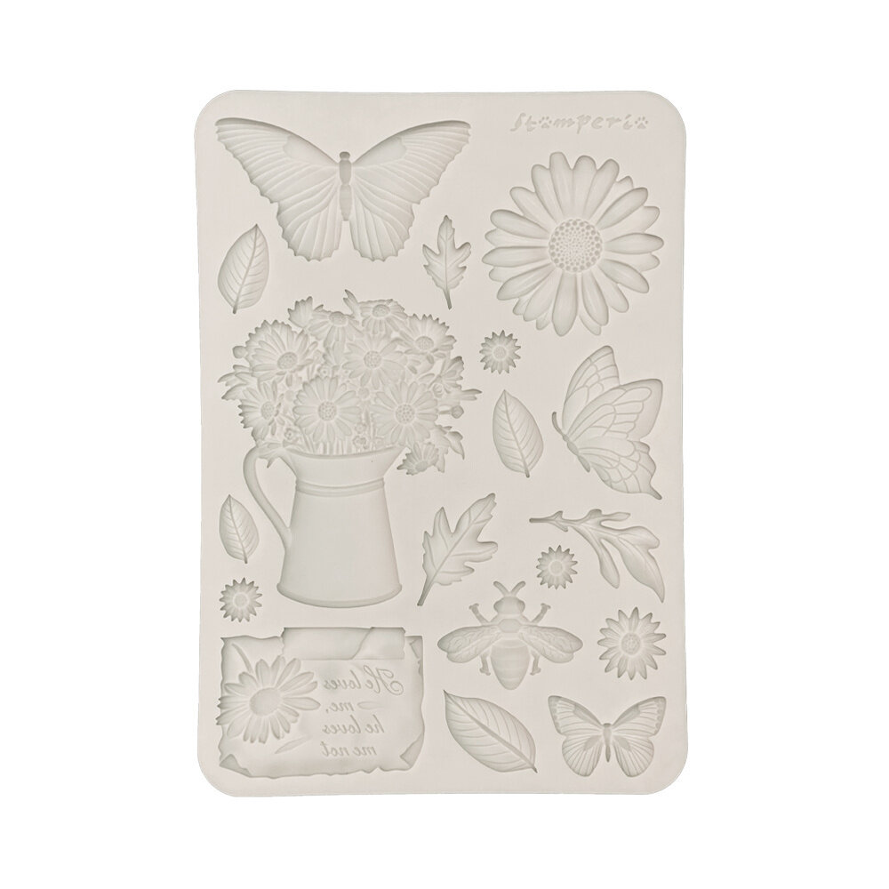 Stamperia Daisy Art A5 Silicon Mould Daisy and Butterfly (KACMA603)