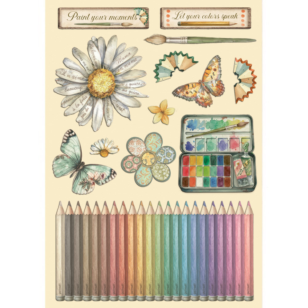 Stamperia Daisy Art Wooden Shapes A5 (KLSP195)