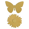 Stamperia Daisy Art MDF Crafty Shapes Blank Daisy and Butterfly (KLSM79)