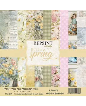 Reprint Hello Spring 8x8 Inch Paper Pack (RPM076)