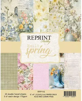Reprint Hello Spring 6x6 Inch Paper Pack (RPP115)