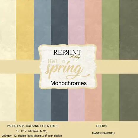 Reprint Hello Spring 12x12 Inch Cardstock (REP019)
