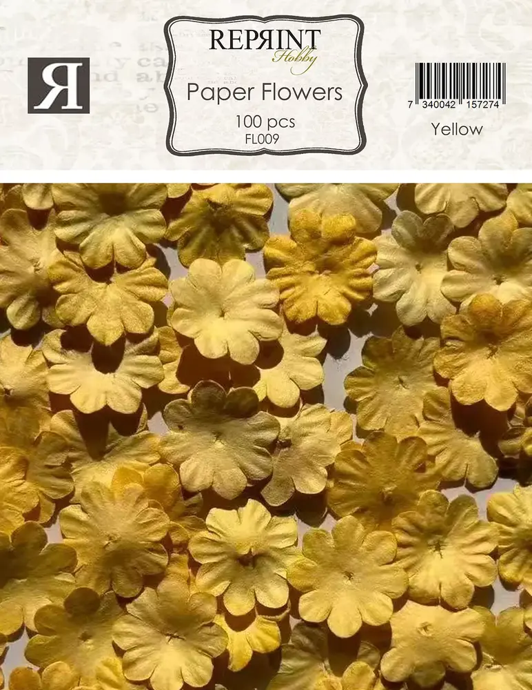 Reprint Paper Flowers Yellow (FL009)