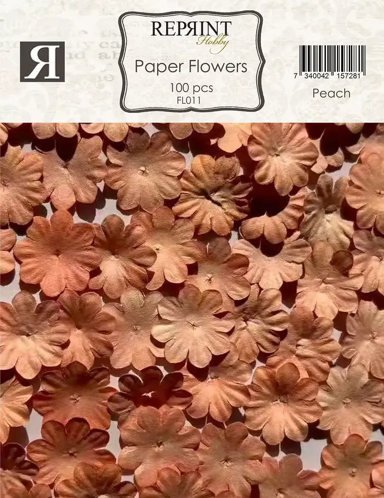 Reprint Paper Flowers Peach (FL011)