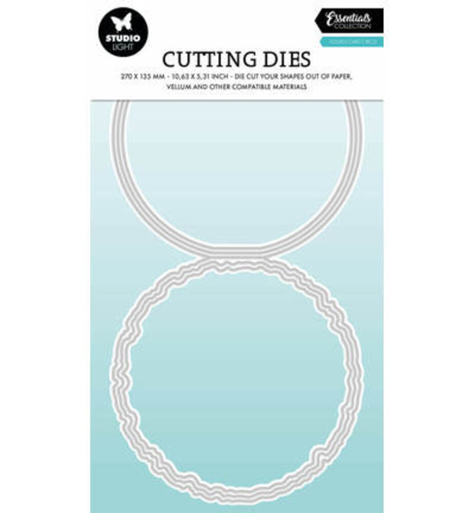 Studio Light Essentials Snijmal Torn Edge Card Stand Round (SL-ES-CD1086)