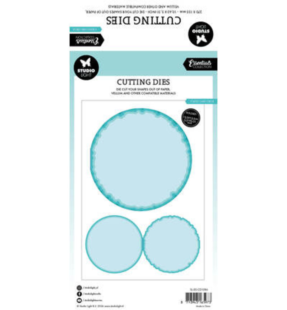 Studio Light Essentials Snijmal Torn Edge Card Stand Round (SL-ES-CD1086)