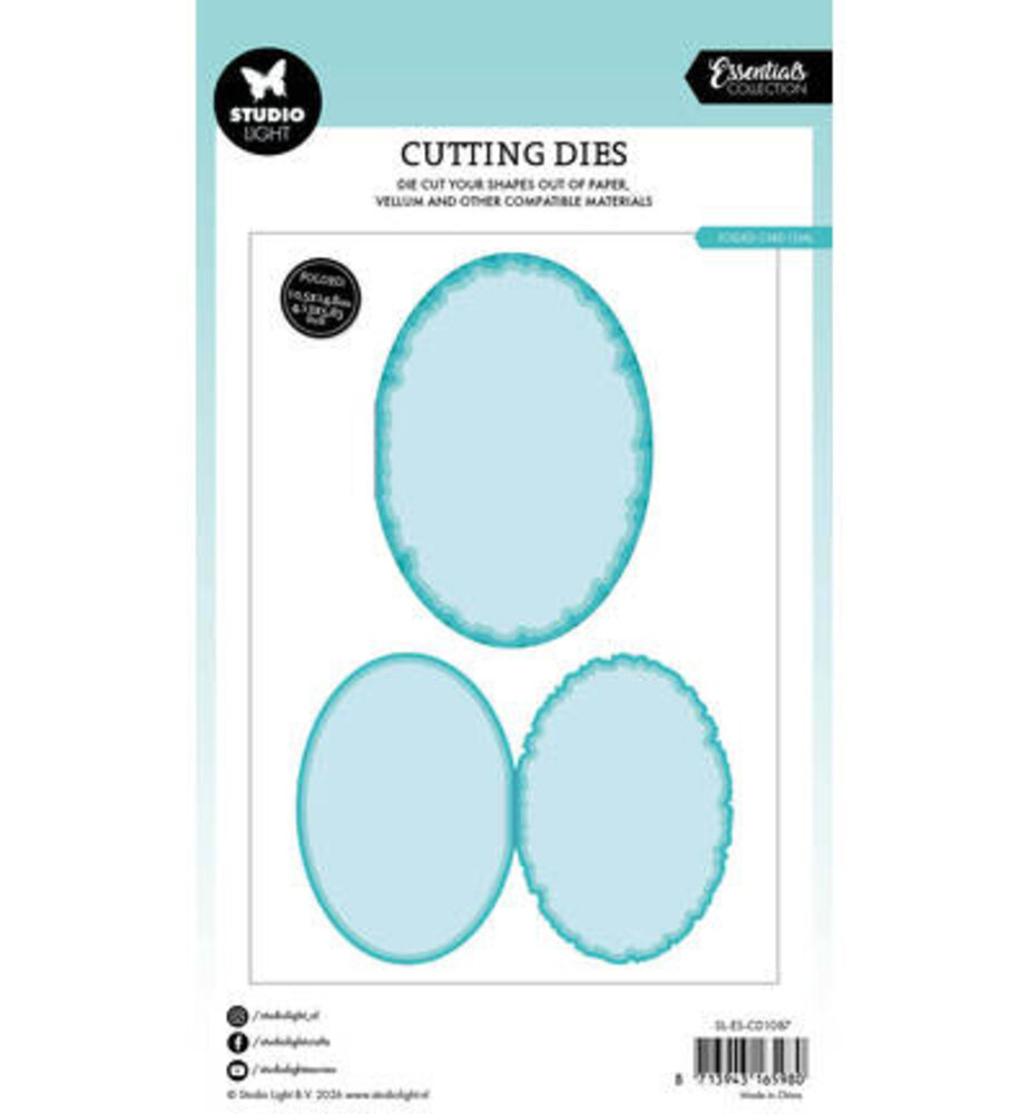 Studio Light Essentials Snijmal Torn Edge Card Stand Oval (SL-ES-CD1087)