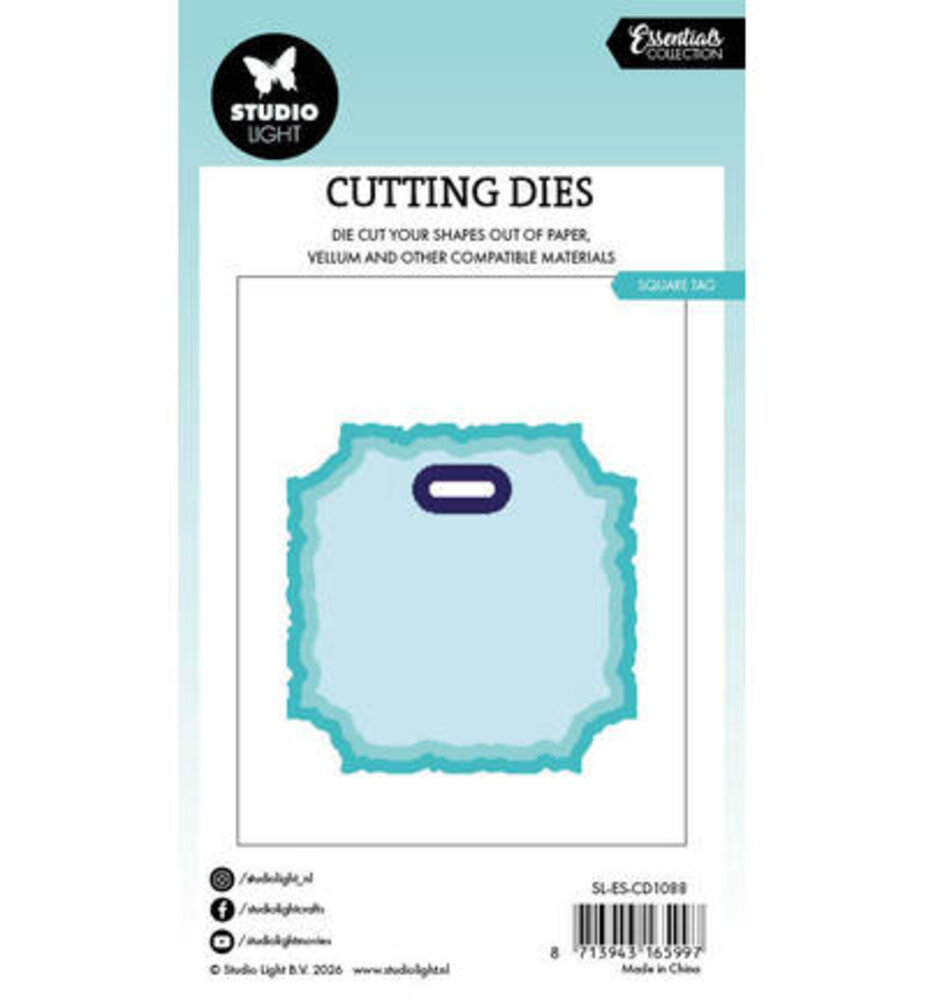 Studio Light Essentials Snijmal Torn Edge Tag Square (SL-ES-CD1088)