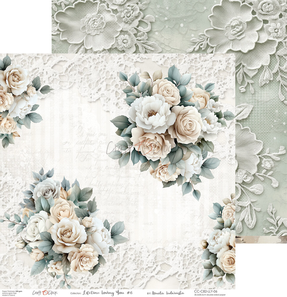 Craft O'Clock Lifetime Loving You 12x12 Inch Paper Set (CC-C82-LLY-00) Craft O'Clock Lifetime Loving You 12x12 Inch Paper Set (CC-C82-LLY-00)