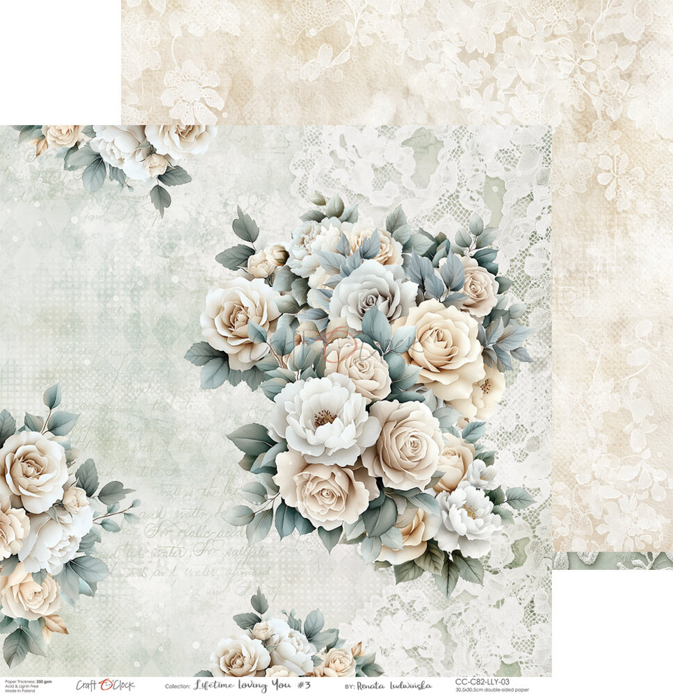 Craft O'Clock Lifetime Loving You 12x12 Inch Paper Set (CC-C82-LLY-00) Craft O'Clock Lifetime Loving You 12x12 Inch Paper Set (CC-C82-LLY-00)