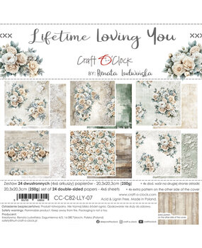 Craft O'Clock PRE-ORDER Lifetime Loving You 8x8 Inch Paper Set (CC-C82-LLY-07) Craft O'Clock PRE-ORDER Lifetime Loving You 8x8 Inch Paper Set (CC-C82-LLY-07)