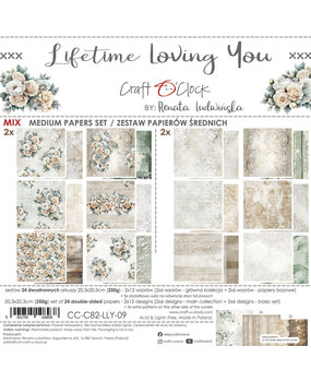 Craft O'Clock PRE-ORDER Lifetime Loving You 8x8 Inch Medium Papers Set (CC-C82-LLY-09) Craft O'Clock PRE-ORDER Lifetime Loving You 8x8 Inch Medium Papers Set (CC-C82-LLY-09)