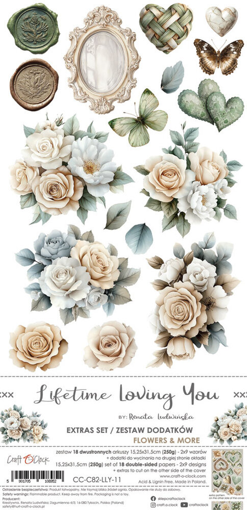Craft O'Clock PRE-ORDER Lifetime Loving You Extras Set Flowers & More (CC-C82-LLY-11)