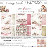 Craft O'Clock PRE-ORDER Baby Girl Universe 8x8 Inch Paper Set (CC-C83-BGU-07)