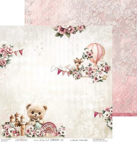Craft O'Clock PRE-ORDER Baby Girl Universe 8x8 Inch Paper Set (CC-C83-BGU-07)