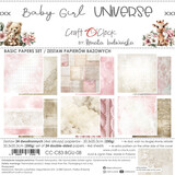 Craft O'Clock Baby Girl Universe 8x8 Inch Basic Papers Set (CC-C83-BGU-08)