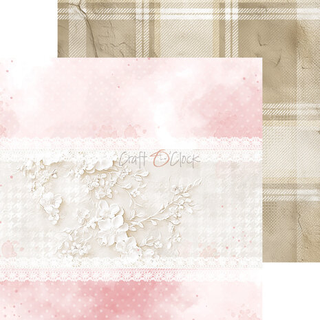 Craft O'Clock Baby Girl Universe 8x8 Inch Basic Papers Set (CC-C83-BGU-08)