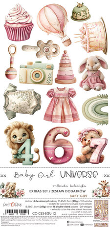 Craft O'Clock PRE-ORDER Baby Girl Universe Extras Set Baby Girl (CC-C83-BGU-12)