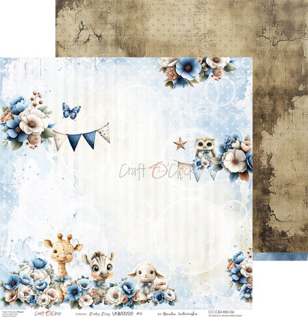 Craft O'Clock Baby Boy Universe 12x12 Inch Paper Set (CC-C84-BBU-00)