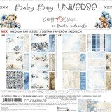 Craft O'Clock Baby Boy Universe 8x8 Inch Medium Papers Set (CC-C84-BBU-09)