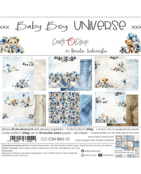 Craft O'Clock Baby Boy Universe 6x6 Inch Paper Set (CC-C84-BBU-10)